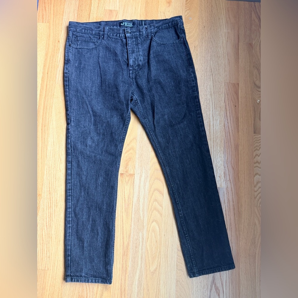Xxx Rude Men's Dark Denim Skinny Jeans 36/30
